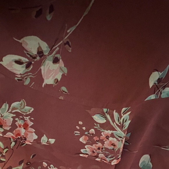 Red Floral Maxi Skirt - Picture 6 of 7